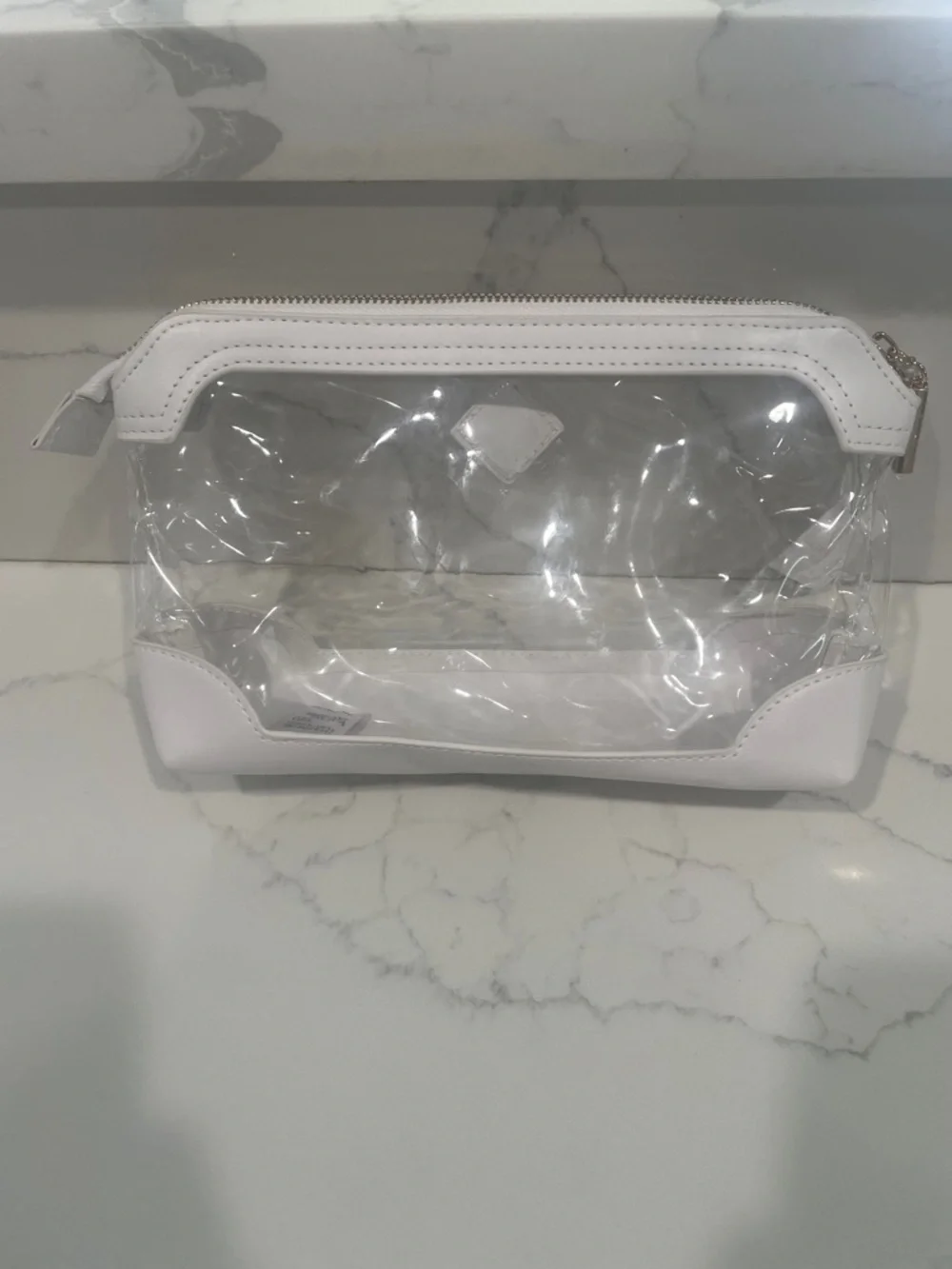 Kendra Scott White and Gold Patterned Cosmetic Pouch Duo